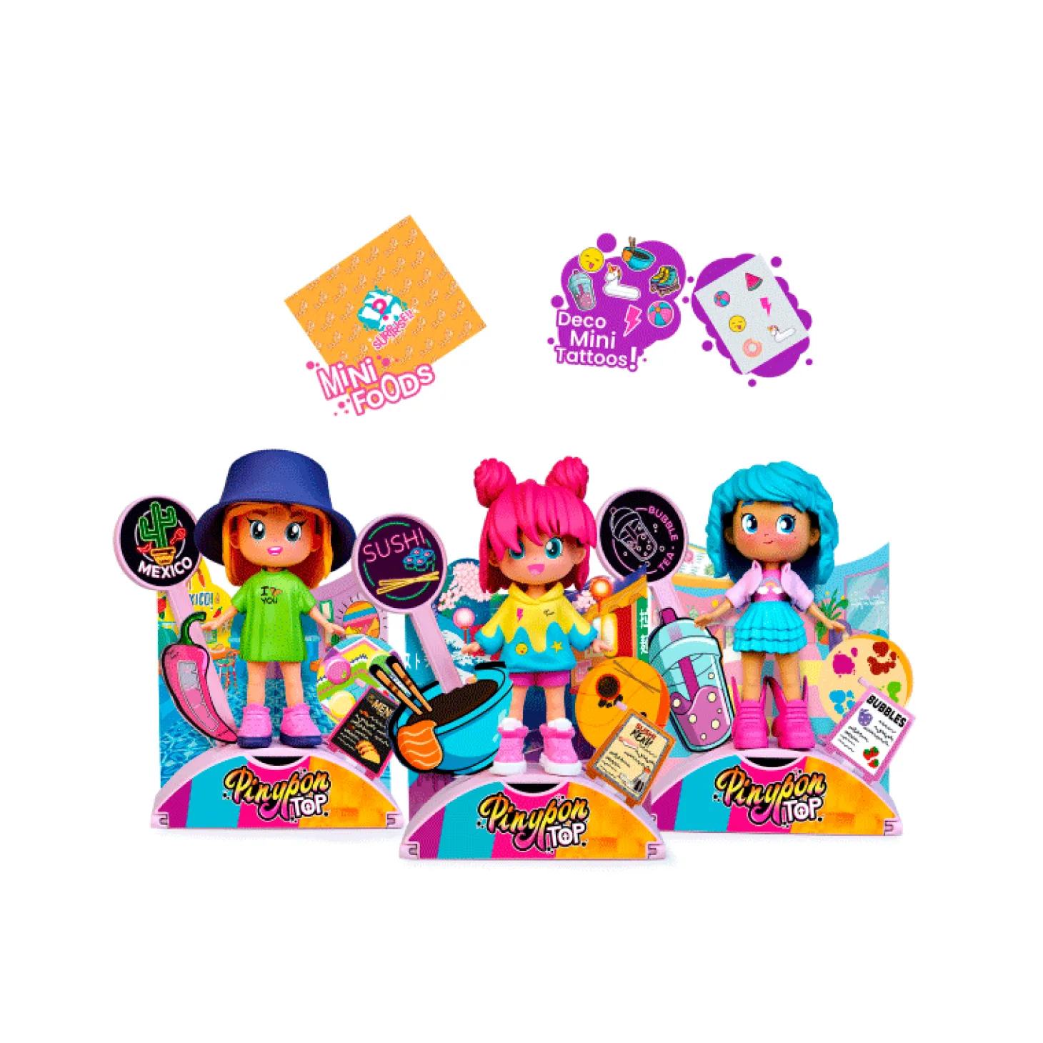 Pinypon TOP Foodie Girl Studio - Set de Figuras y Accesorios