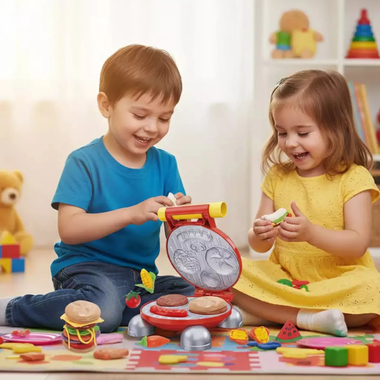 Plastisandwichera Crea hamburguesas divertidas