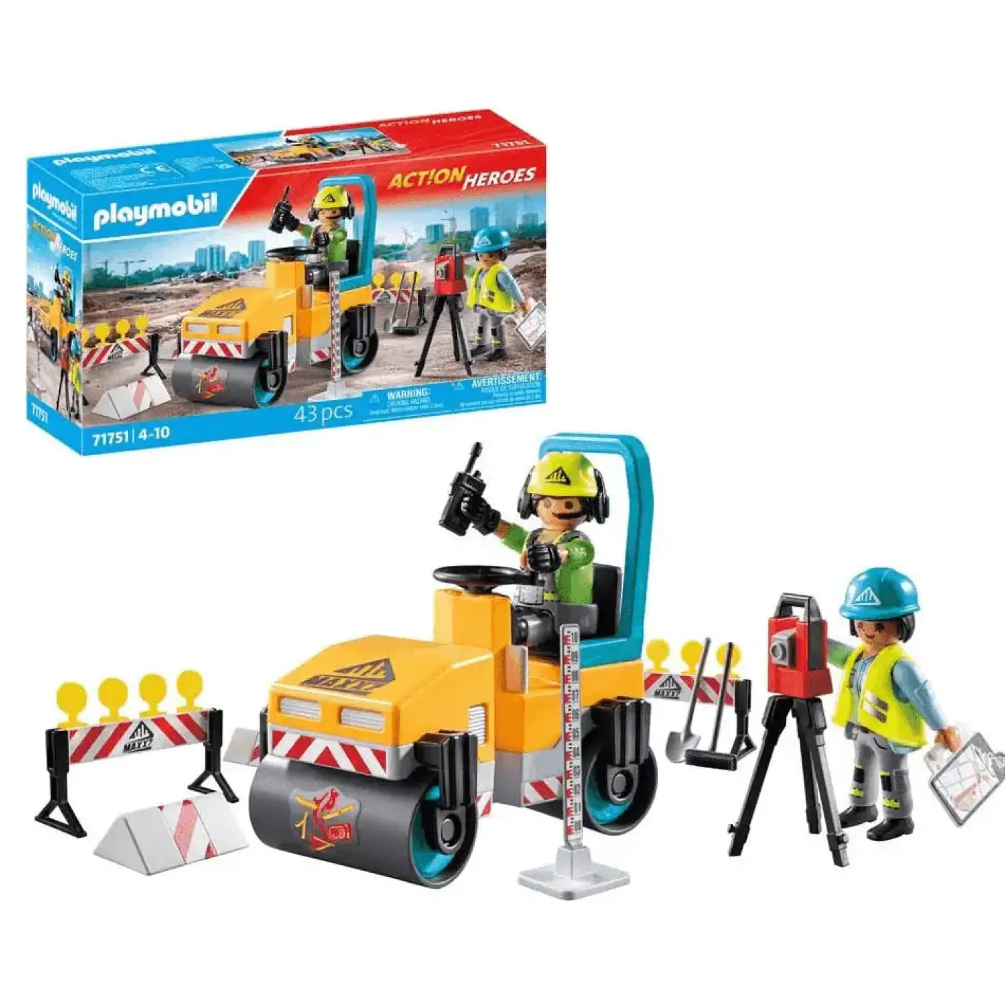 Playmobil Action Heroes Construcción de carreteras