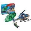 Playmobil Action Heroes Helicóptero de policía: persecución en paracaídas