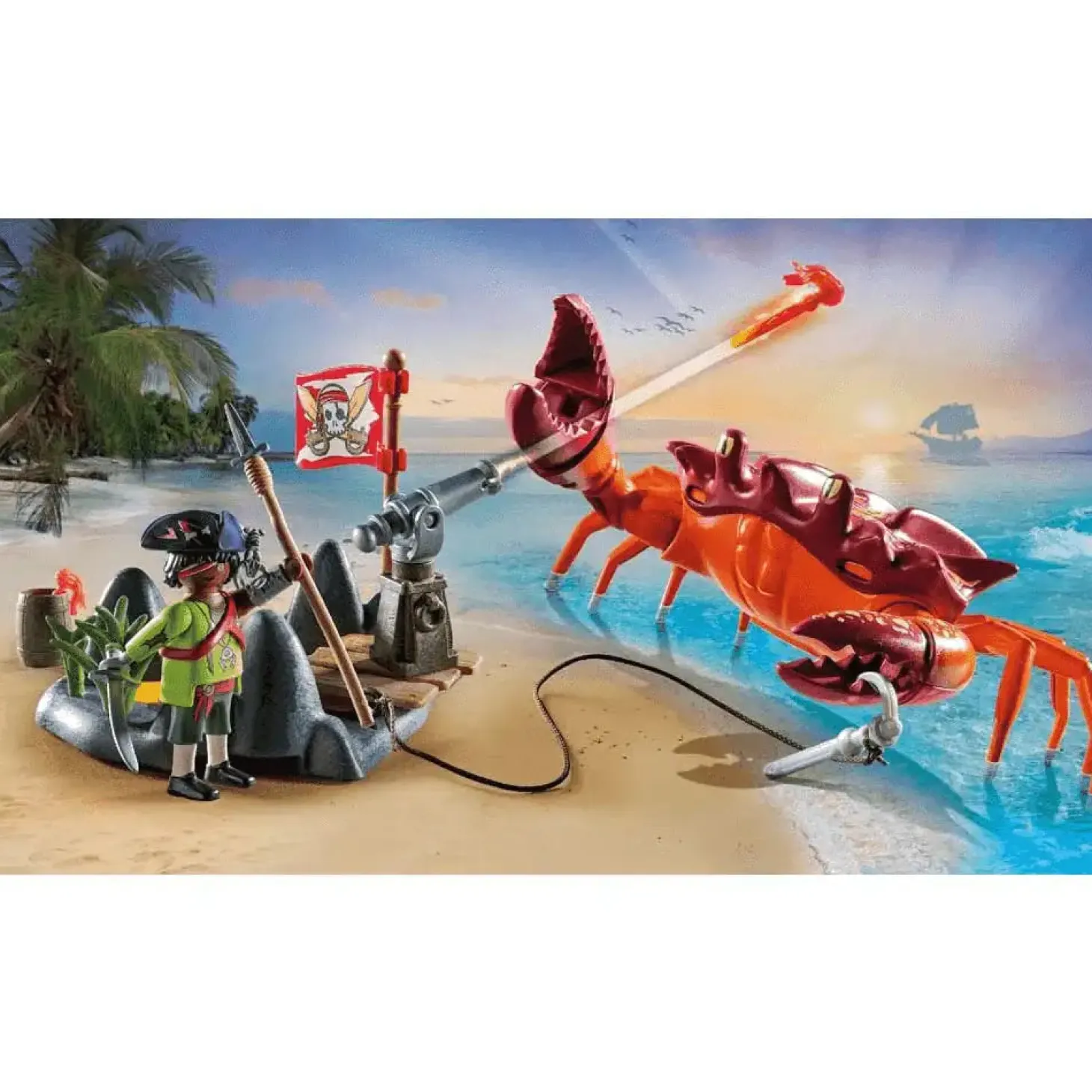 Playmobil Batalla con el cangrejo gigante