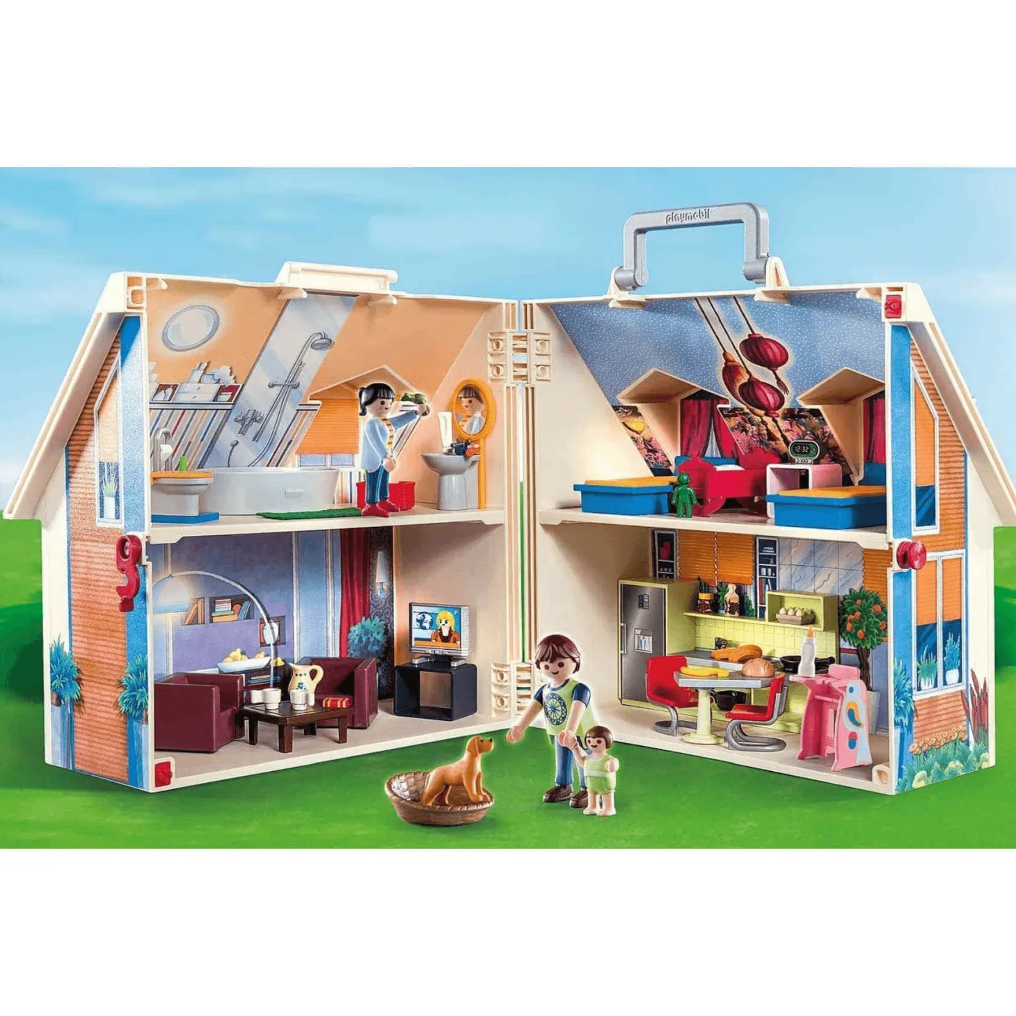 Playmobil City Life Casa Muñecas Maletín con Mango Plegable 70985