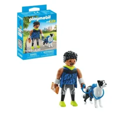 Playmobil Corredor con border collie