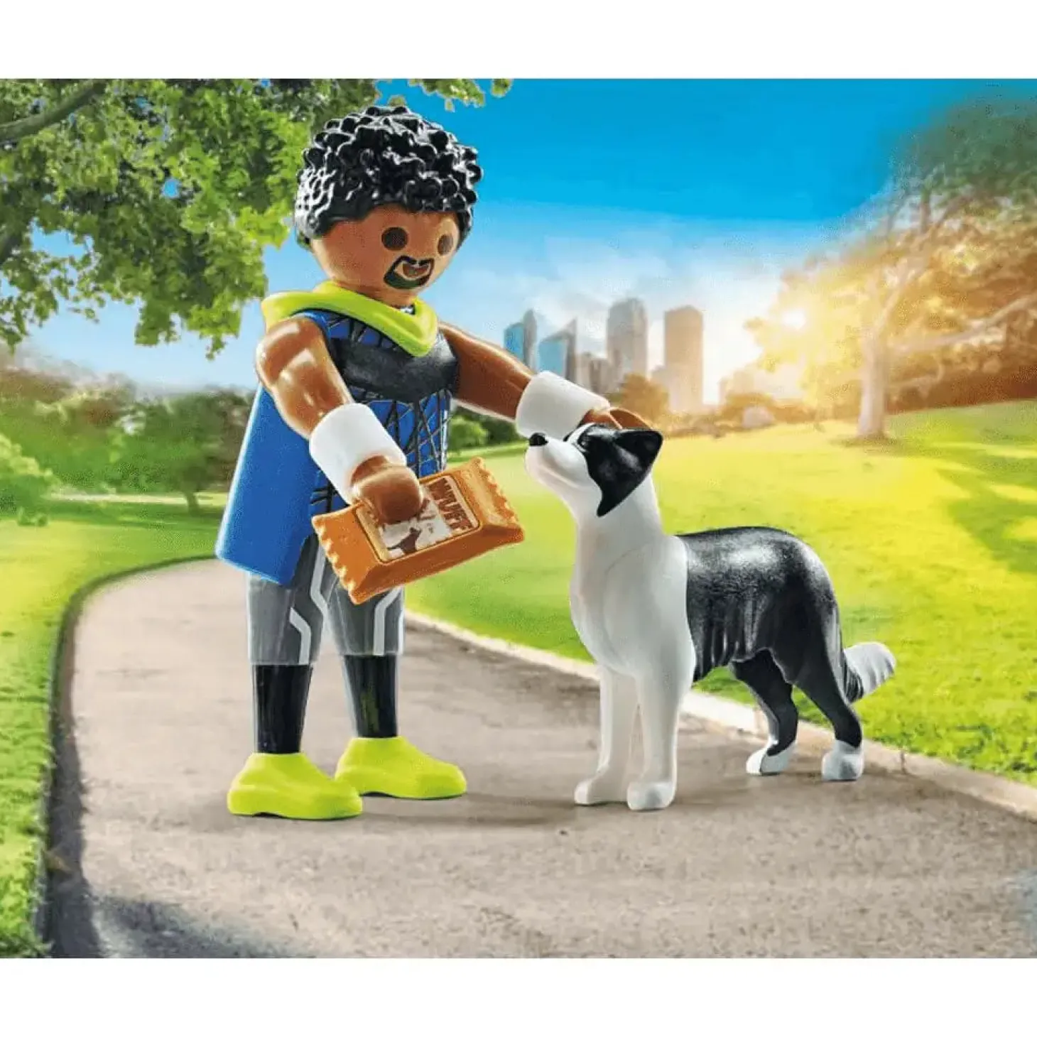 Playmobil Corredor con border collie