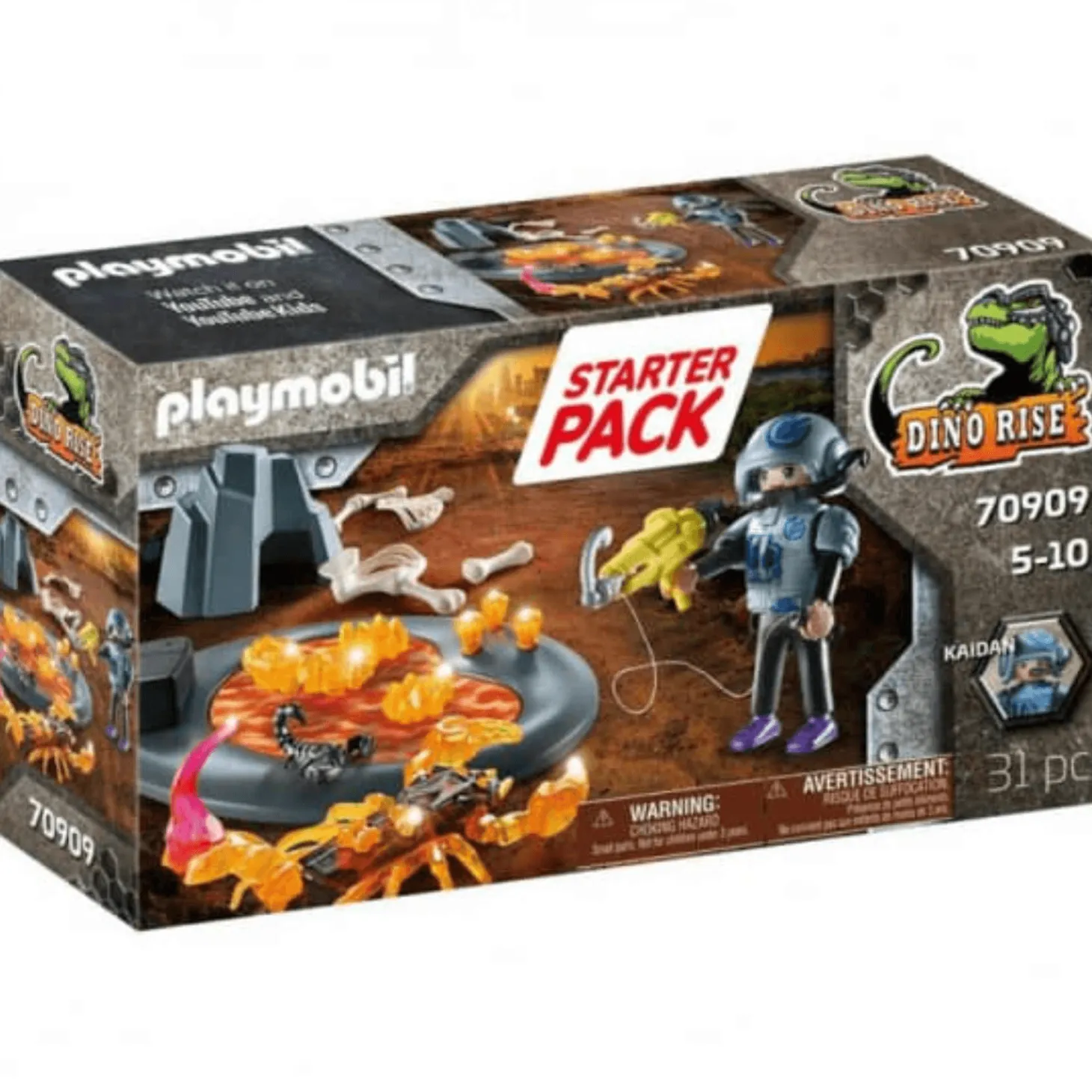 Playmobil Dino Rise Starter Pack Lucha Contra el Escorpión de Fuego 70909