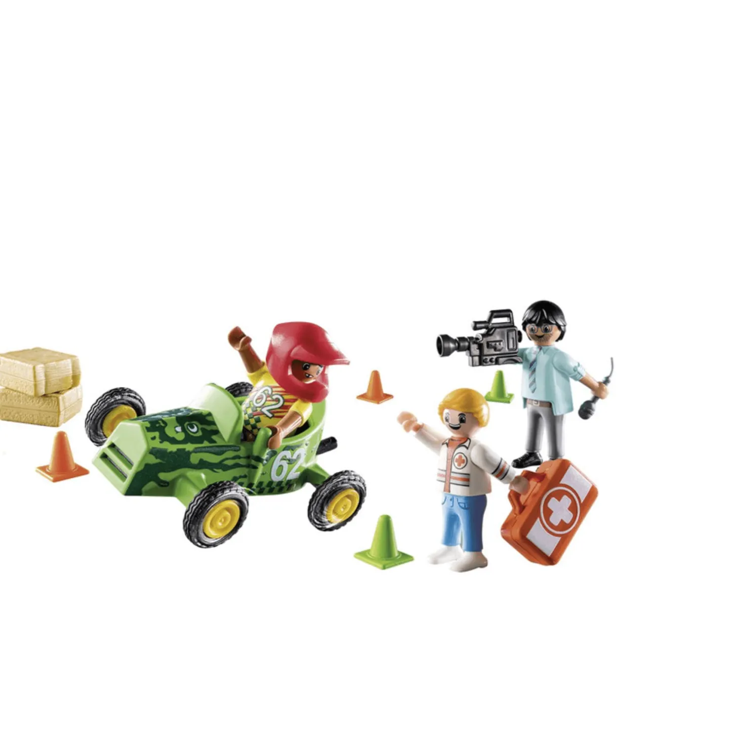 Playmobil Duck On Call Acción Ambulancia Ayuda al piloto de Carreras 70919