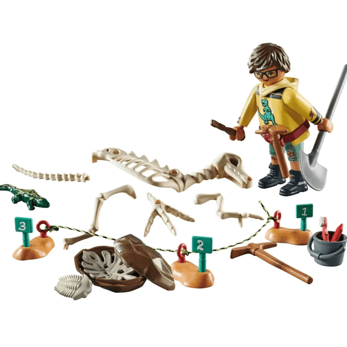 Playmobil Excavación Arqueológica con Esqueleto de Dinosaurio