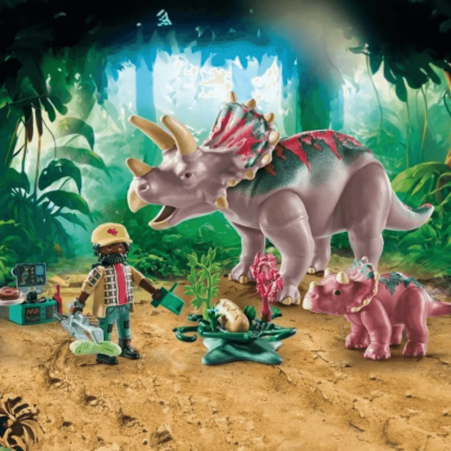 Playmobil Familia De Triceratops