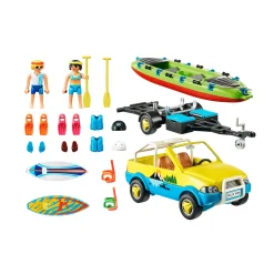 Playmobil Family Fun Beach Coche de Playa con Canoa 70436