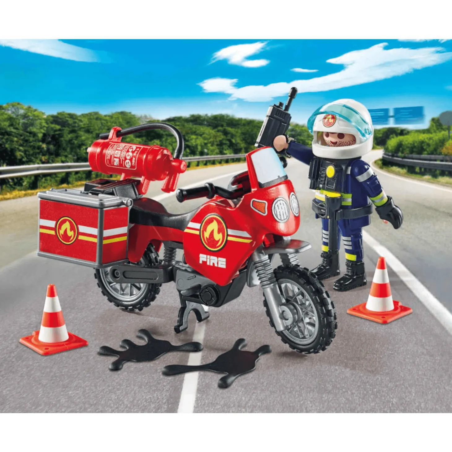 Playmobil Moto de Bomberos