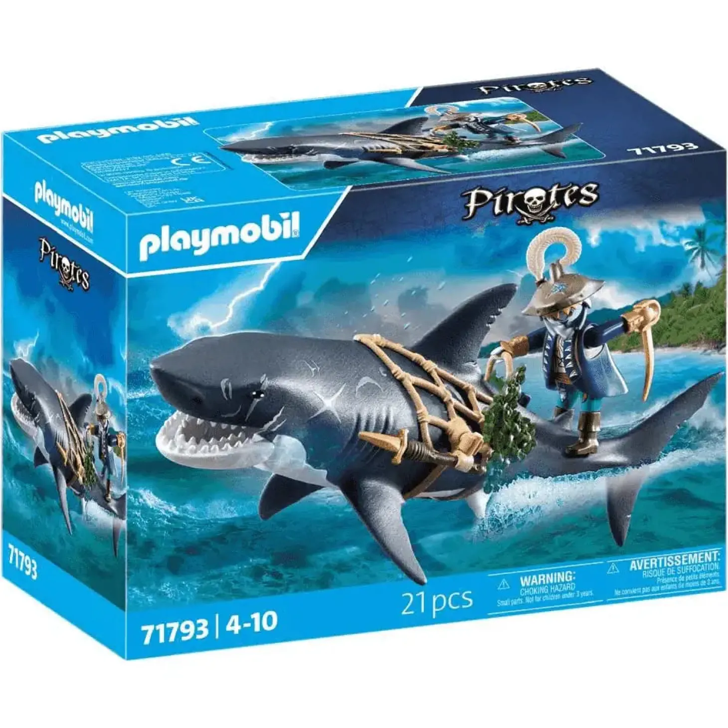 Playmobil Pirates Tiburón gigante con pirata