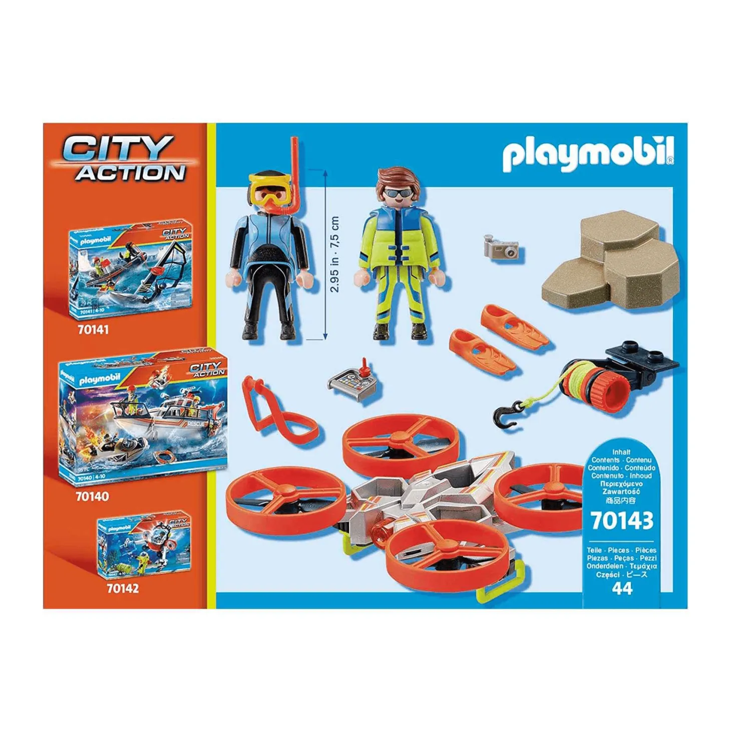 Playmobil Rescate Marítimo Buzo con Dron de Rescate 70143