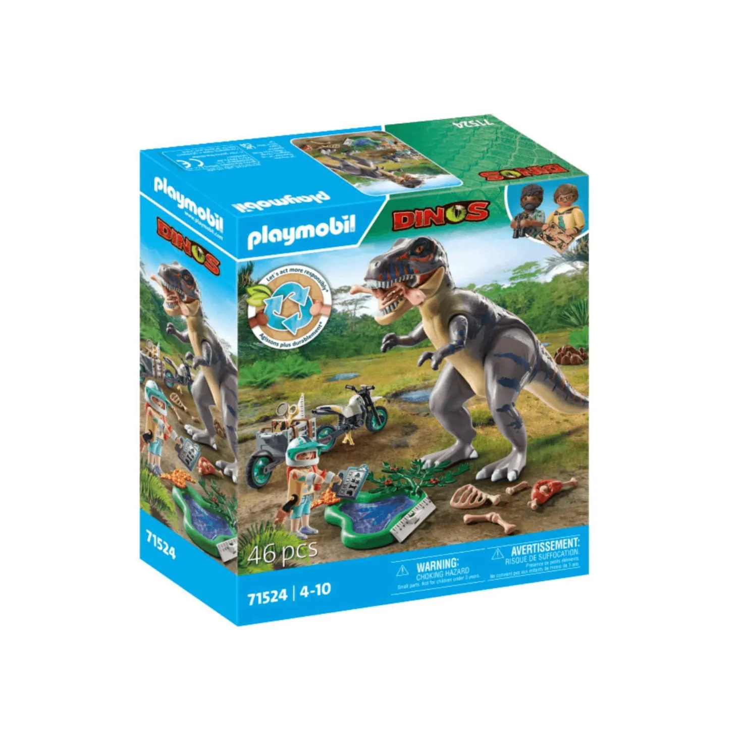 Playmobil T-rex y Rastreadora