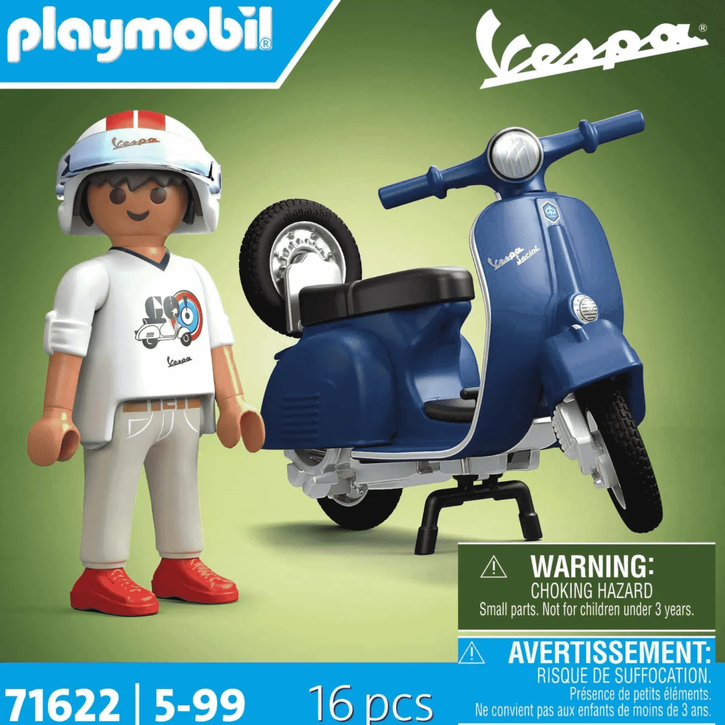 Playmobil Vespa 150 Sprint Veloce Azul 1969