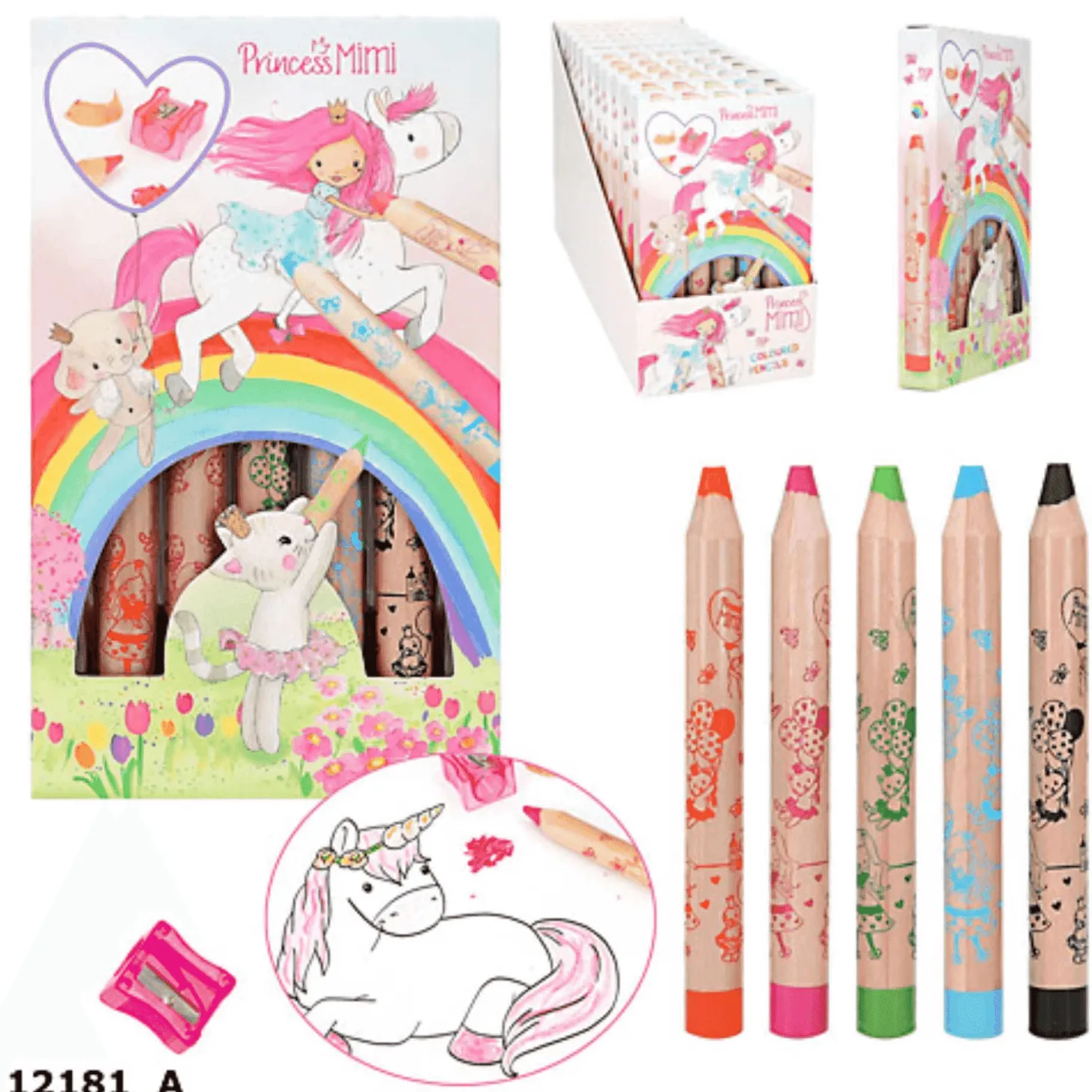 Princess Mimi Lapices De Colores Con Sacapuntas