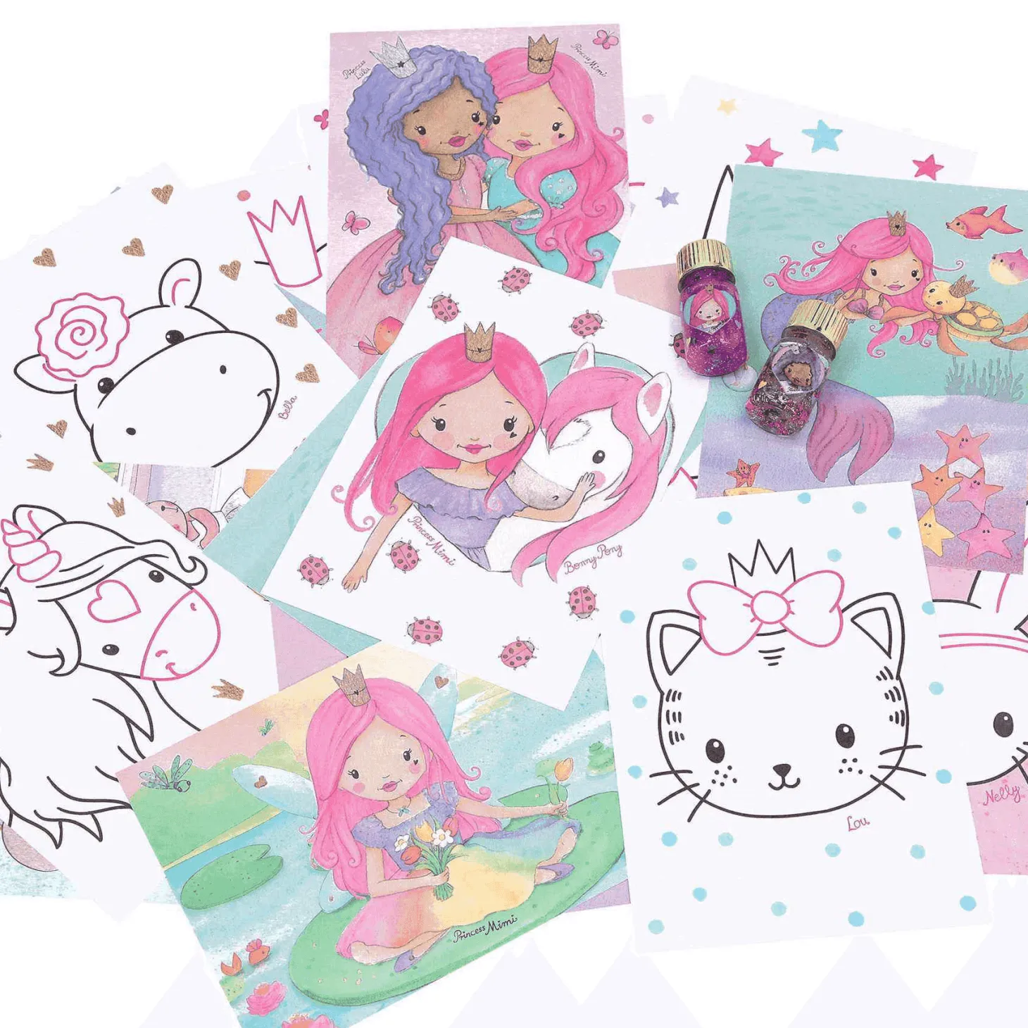 Princess Mimi Set Creativo Pegamento de Purpurina