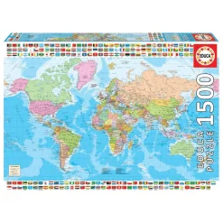 Puzzle Mapamundi Político 1500 Piezas
