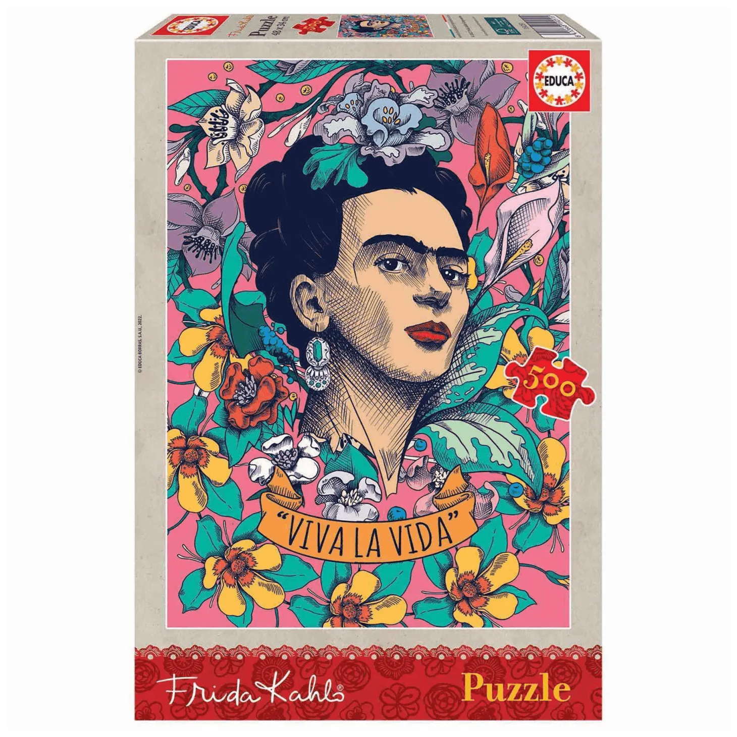 Puzzle 500 piezas Viva La Vida Frida Kahlo