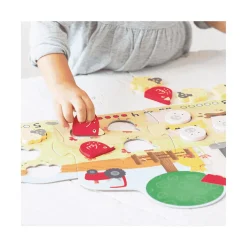 Puzzle Encajable de Madera Granja