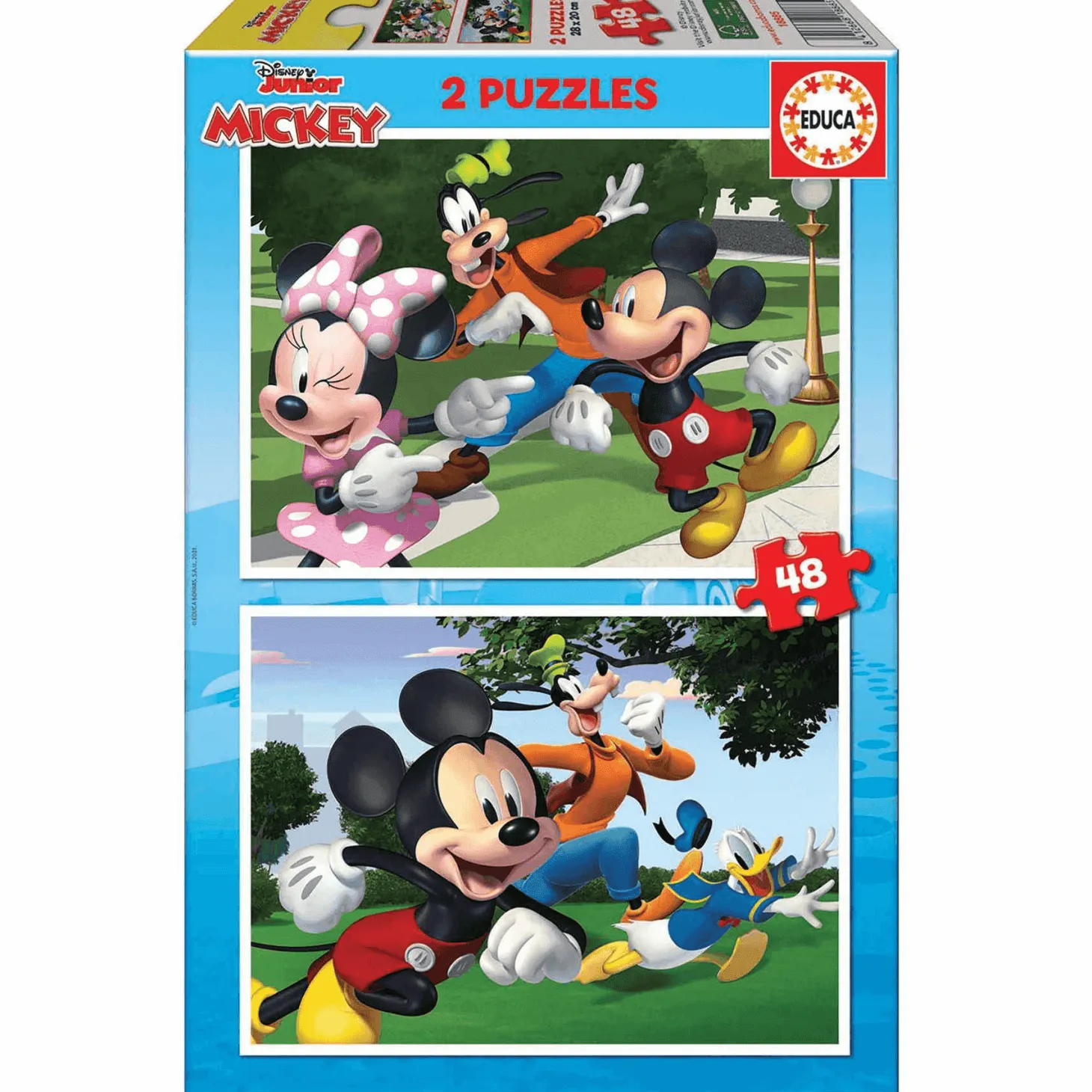 Puzzle Infantil Madera 2X48 piezas Mickey y amigos