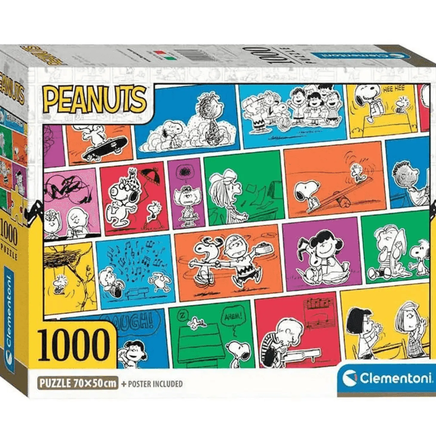 Puzzle Peanuts 1000 Piezas Clementoni | Collage de Tiras Cómicas | Desde 12 Años