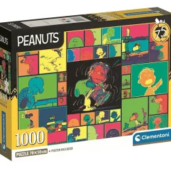 Puzzle Peanuts Snoopy Color Clementoni 1000 Piezas | Diseño Pop Art | Desde 10 Años