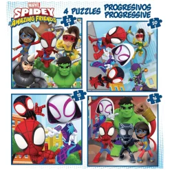 Puzzle Progresivos Spidey & His Amazing Friends 12 16 20 25 Piezas
