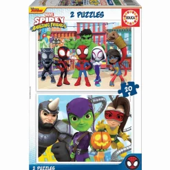 Puzzle 2X20 piezas Spidey Amazing Friends