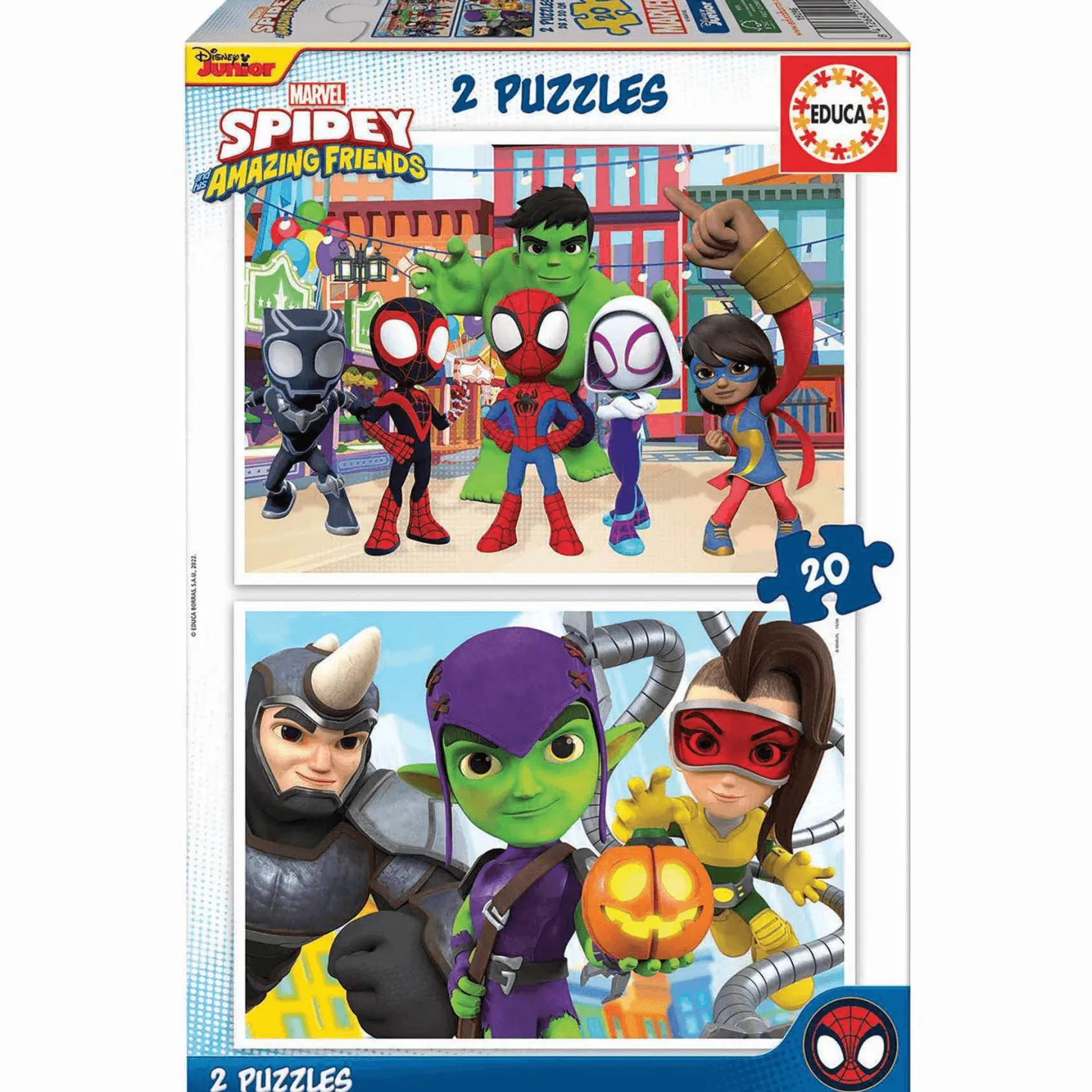 Puzzle 2X20 piezas Spidey Amazing Friends
