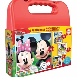 Puzzles Progresivos Maleta Mickey Mouse