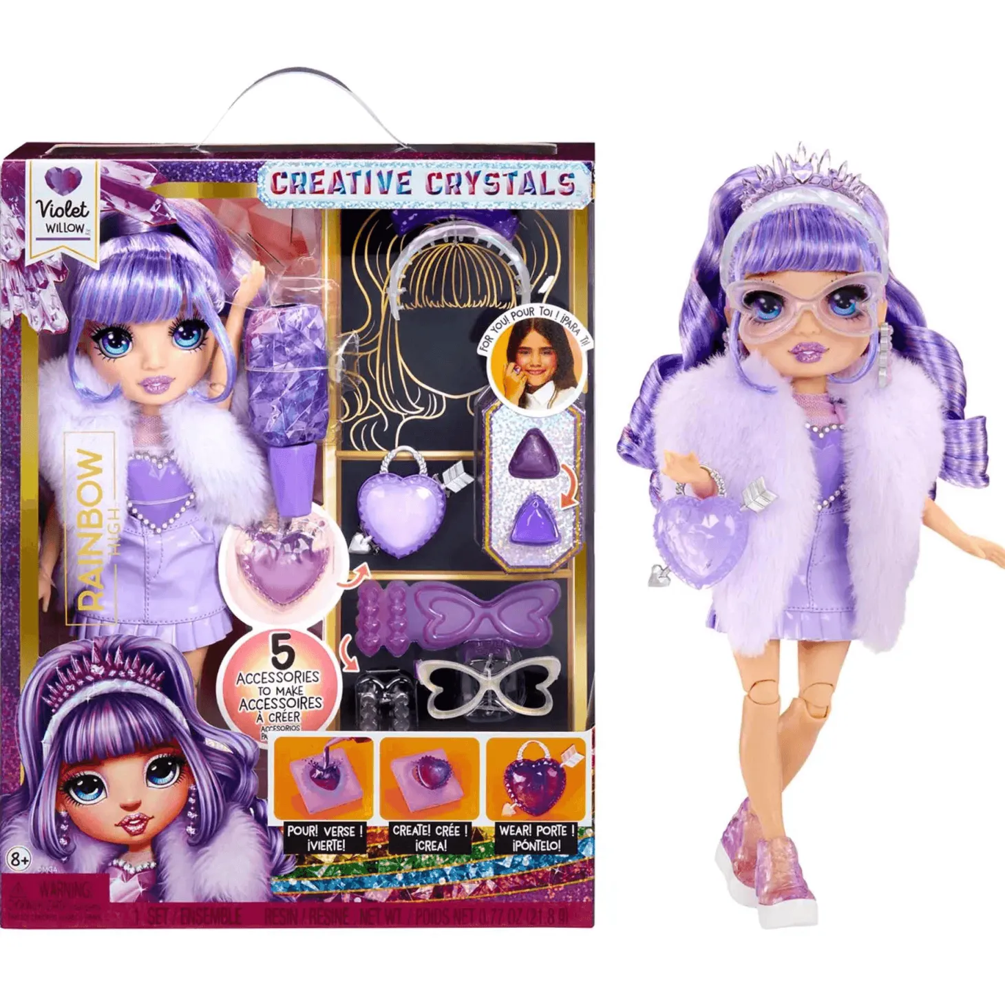 Rainbow High Creative Crystals Fashion Doll Violet Willow