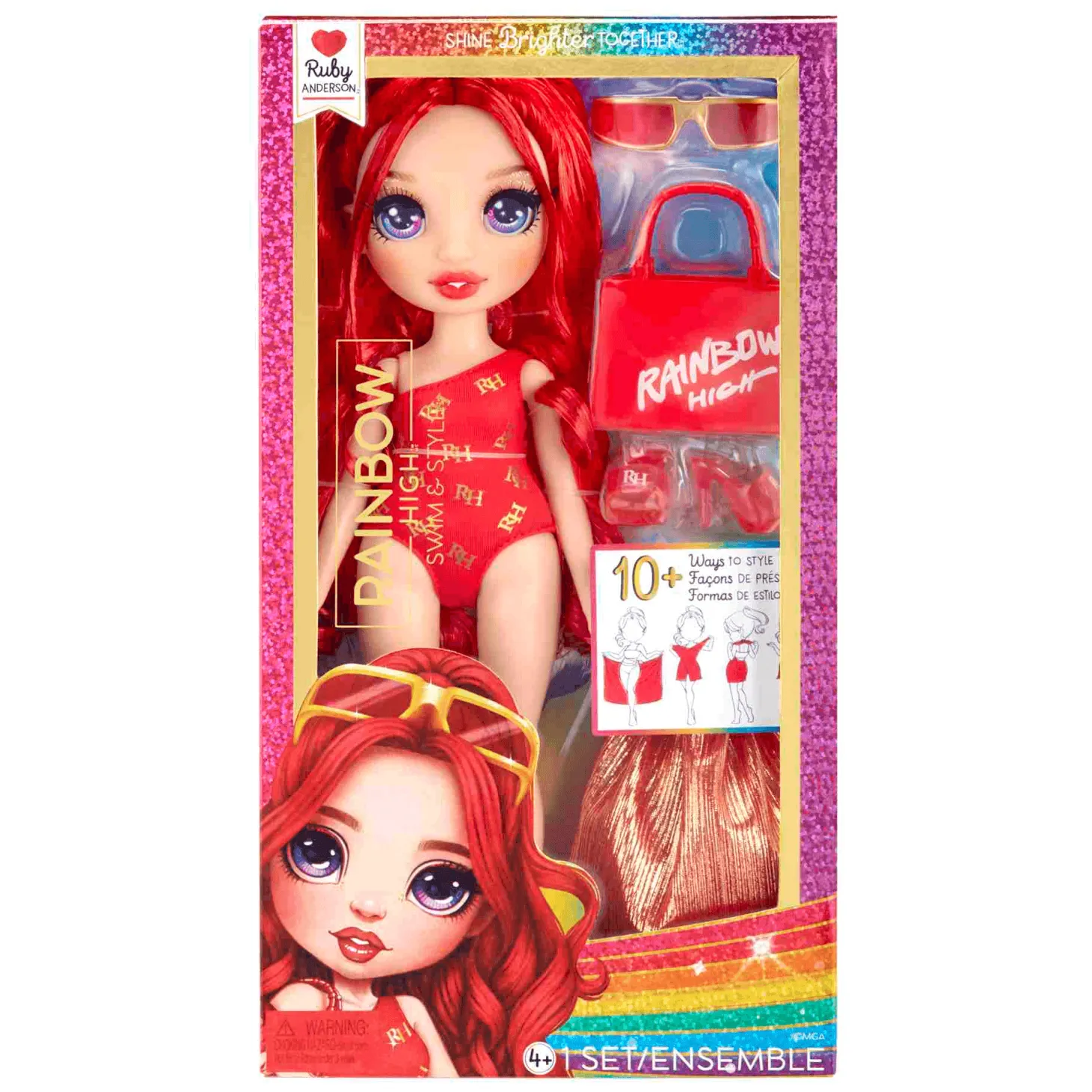 Rainbow High Muñeca Diversion Bajo El Sol Ruby Red