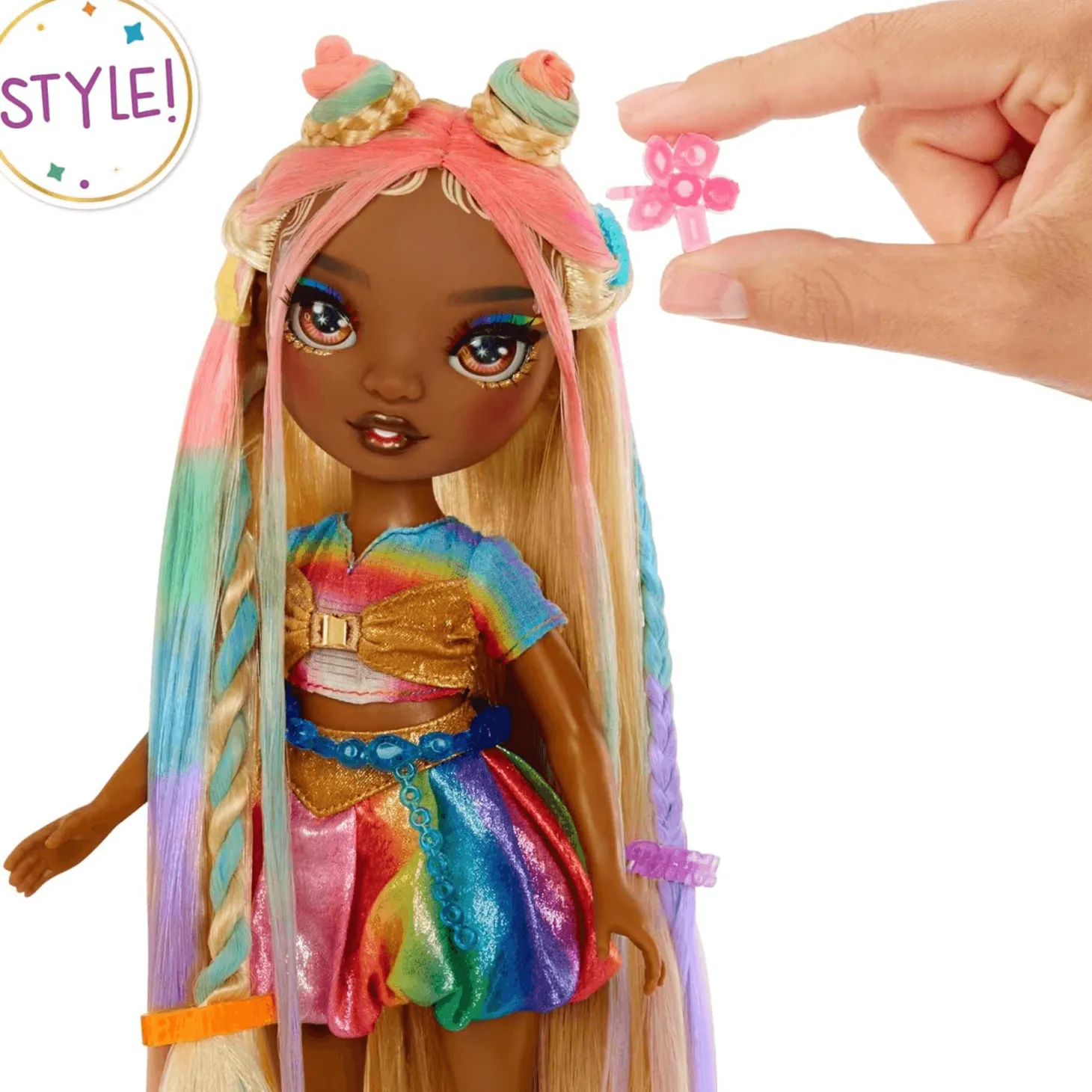 Rainbow High Muñeca Hair Chalk & Style- Meline