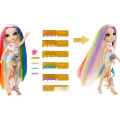 Rainbow High Tiza para el cabello y estilo Amaya - Muñeca arcoíris