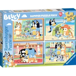 Ravensburger Puzzle Bluey, Colección Puzzle 4x42 Bumper Pack, 4 Puzzle de 42 Piezas, Puzzle para Niñ