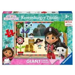 Ravensburger Puzzle Gabby´s Dollhouse B, Colección 24 Giant Suelo, 24 Piezas, Puzzle para Niños, Eda