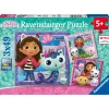 Ravensburger Puzzle Gabby´s Dollhouse, Colección 3 x 49, 3 Puzzle de 49 Piezas, Puzzle para Niños, E