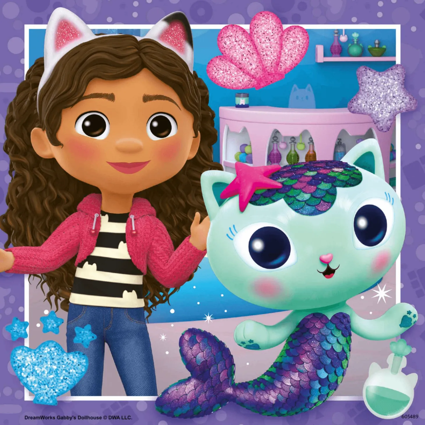 Ravensburger Puzzle Gabby´s Dollhouse, Colección 3 x 49, 3 Puzzle de 49 Piezas, Puzzle para Niños, E