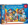 Ravensburger Puzzle Paw Patrol, Colección 3 x 49, 3 Puzzle de 49 Piezas, Puzzle para Niños, Edad Rec