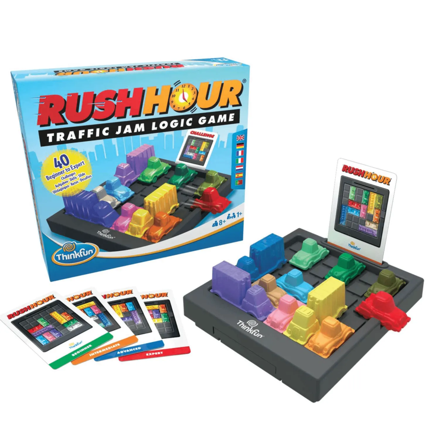 Ravensburger Rush Hour Escapa del Atasco, Juego de Lógica para Niños Edad 8+ Años, Think Fun