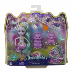 Royal Enchantimals Muñeca invitada con regalos con familia de dragones Mattel GYJ09