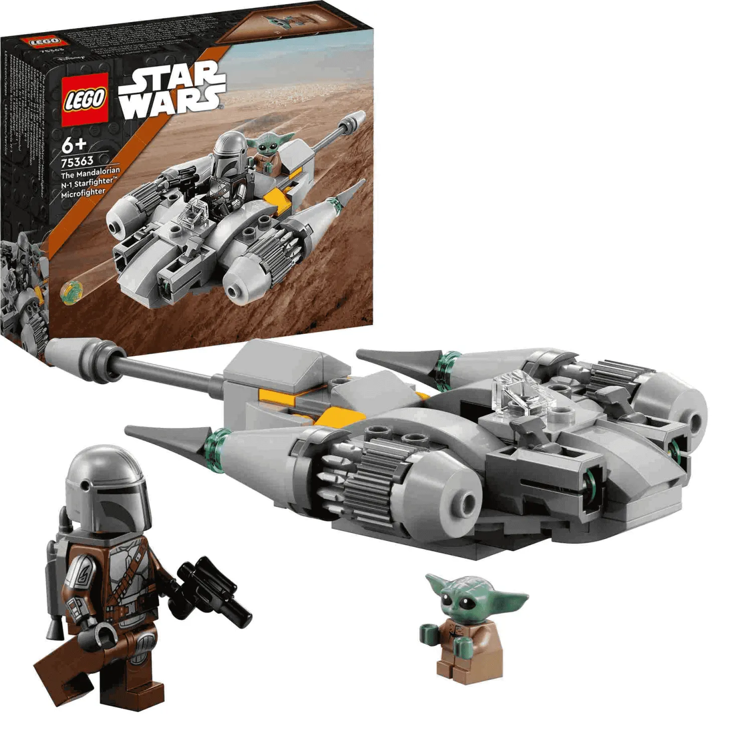 Set de juguete de construcción LEGO Star Wars 75363 Microfighter Caza Estelar N-1 de The Mandalor