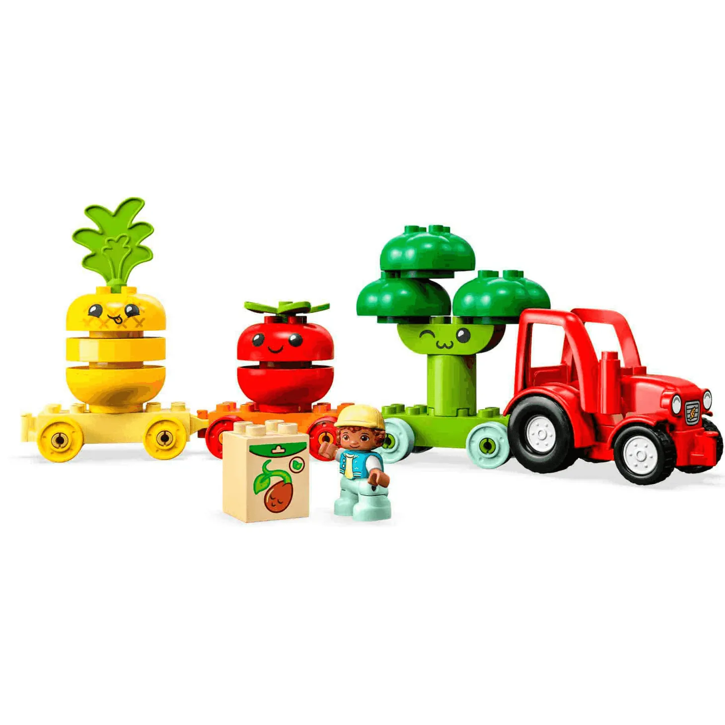 Set de juguete para construir Mi Primer LEGO DUPLO 10982 Tractor de Frutas y Verduras 19 piezas