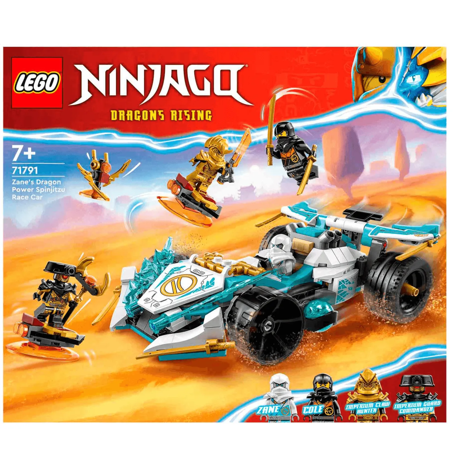 Set de juguetes de construcción LEGO NINJAGO 71791 Zane Dragon Power Deportivo de Competición Spi