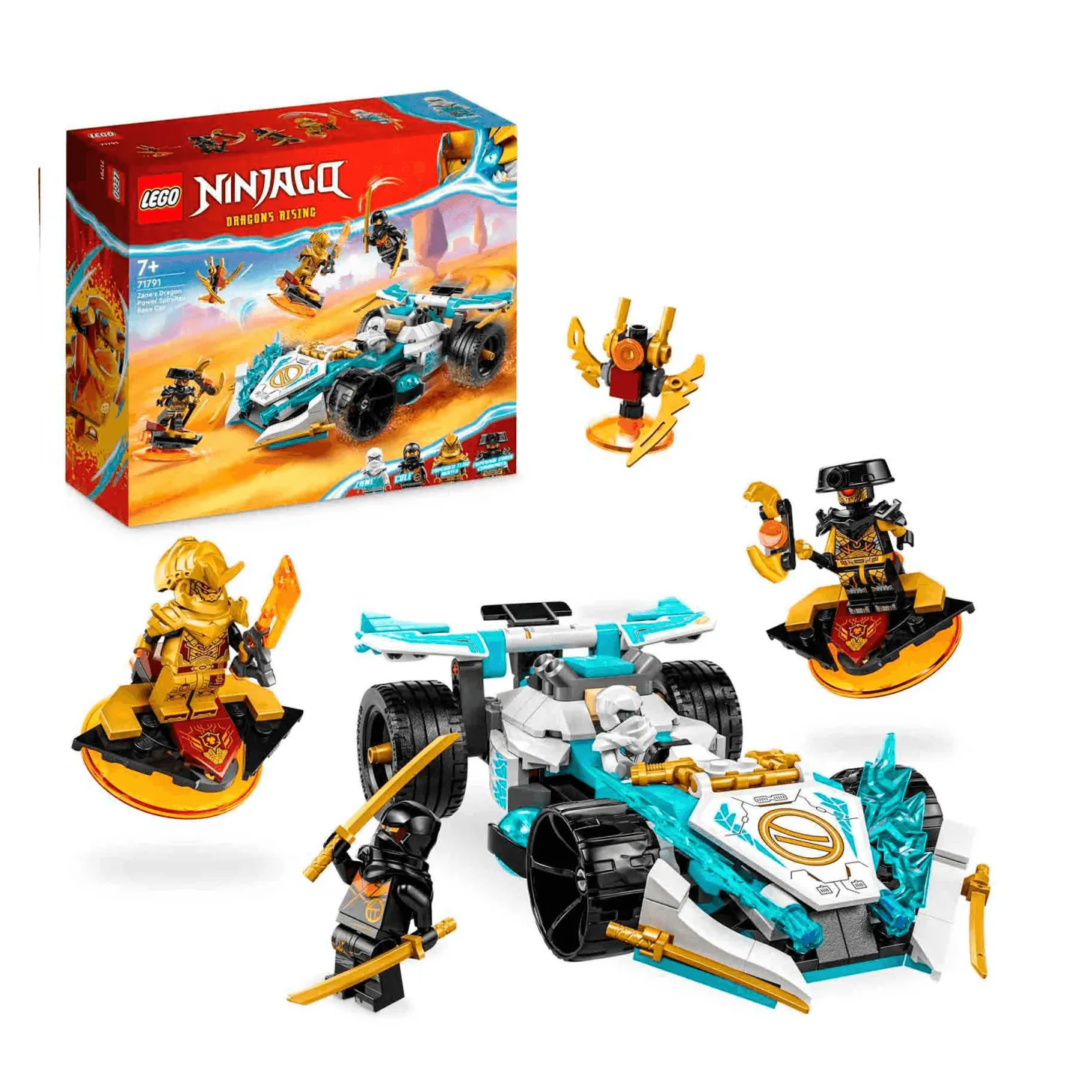 Set de juguetes de construcción LEGO NINJAGO 71791 Zane Dragon Power Deportivo de Competición Spi