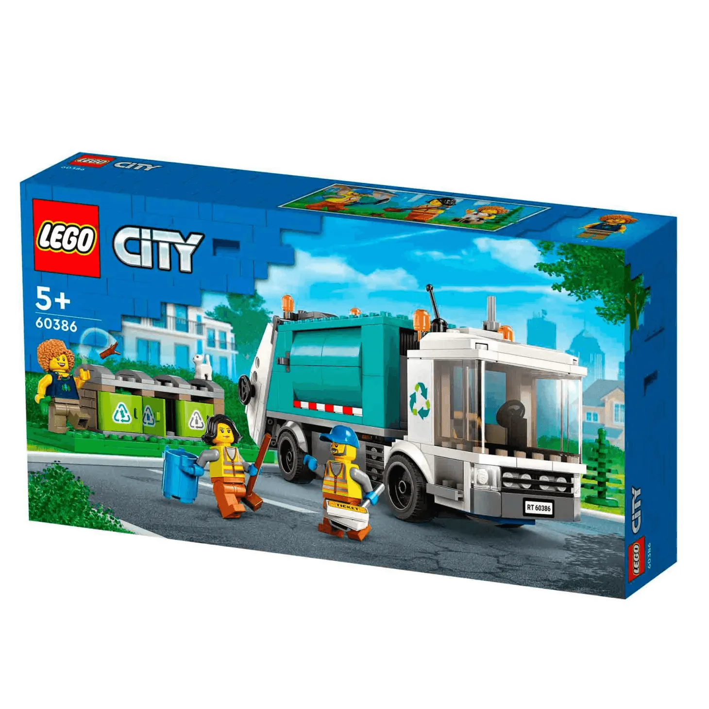 Set de juguetes de construcción LEGO City 60386 Camión de Reciclaje 261 piezas