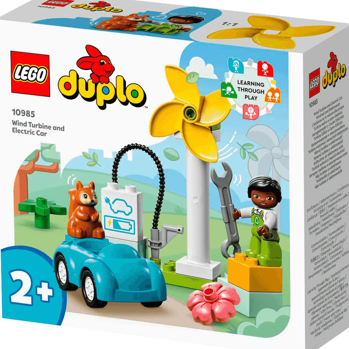 Set de juguetes de construcción Mi Ciudad LEGO DUPLO 10985 Aerogenerador y Coche Eléctrico 16 pie