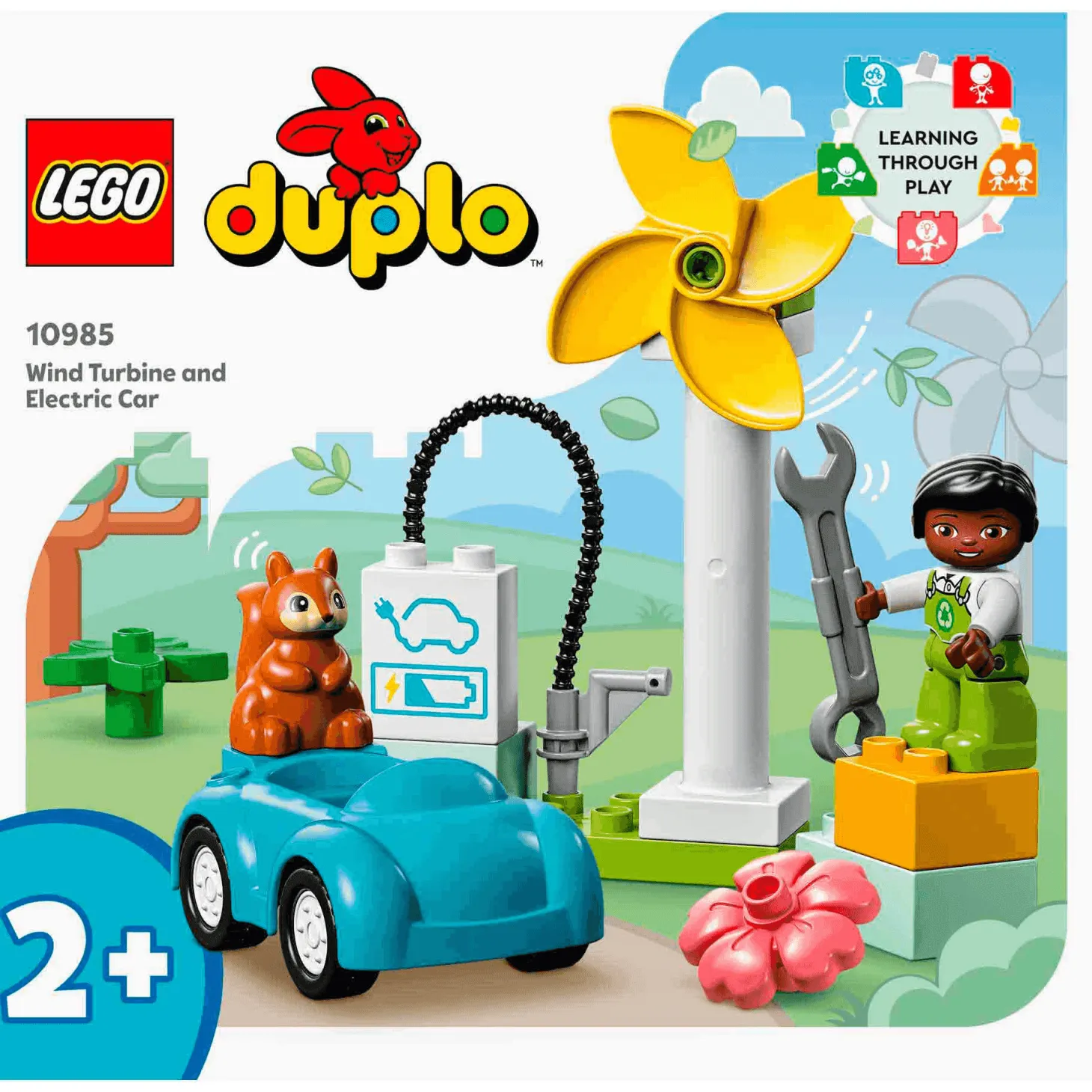Set de juguetes de construcción Mi Ciudad LEGO DUPLO 10985 Aerogenerador y Coche Eléctrico 16 pie
