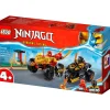 Set de juguetes de construcción LEGO NINJAGO 71789 Batalla en Coche y Moto de Kai y Ras 103 pieza
