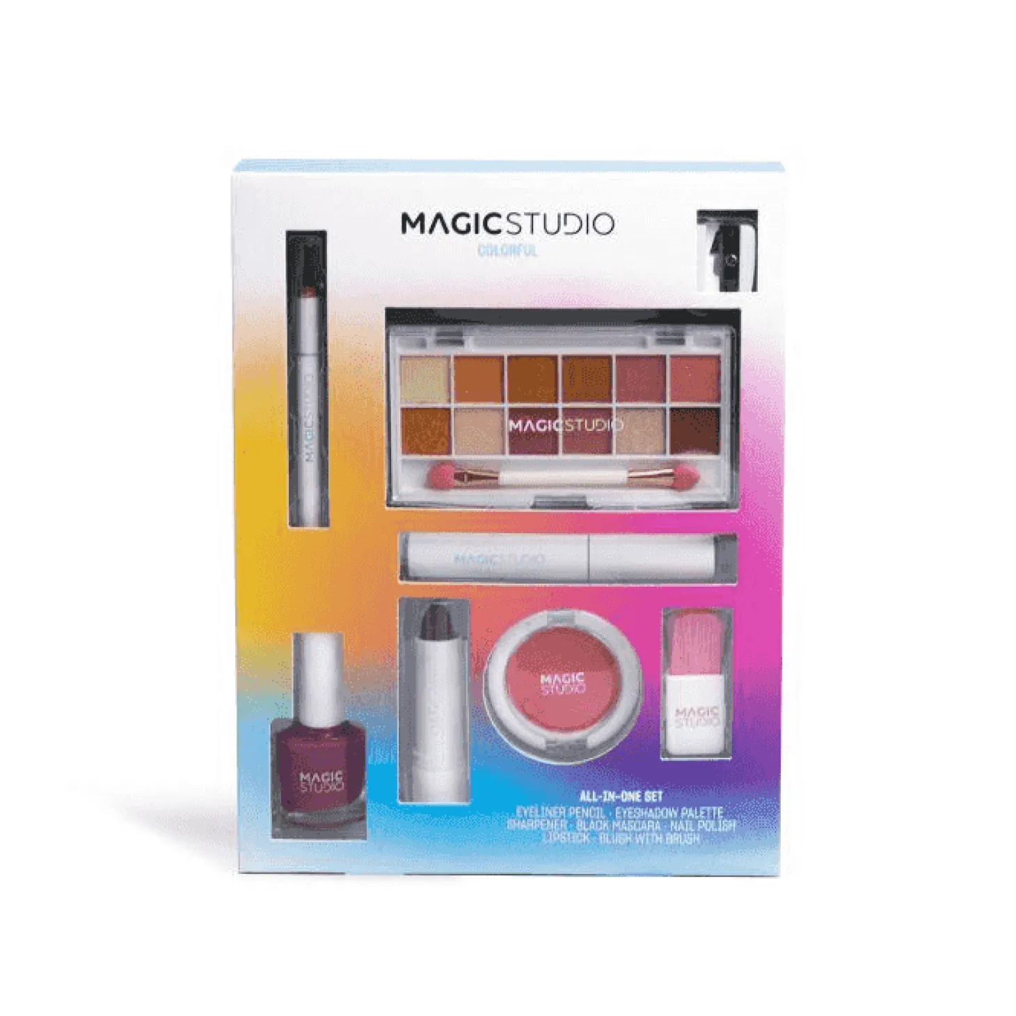 Set de Maquillaje Todo en Uno Magic Studio Colorful All In One Set